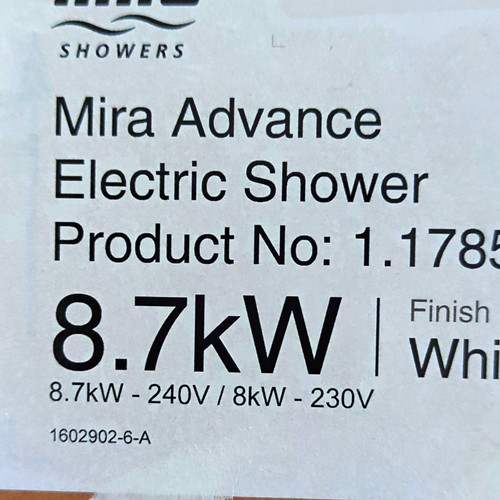 Mira advance electric - mira, shower